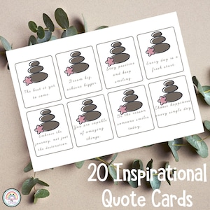 Cartes de citation inspirantes - Lot de 20
