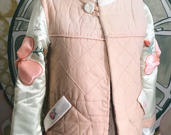 Giacca trapuntata rosa vintage