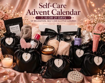 Self Care Advent Calendar for Her – Romantic Gift Set with Bath & Body Treats