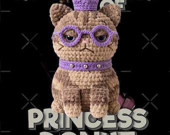 Princess Donut Crochet Plush | Dungeon Crawler Carl Princess Donut Crochet | Handmade Fantasy Character Gift | Fantasy Amigurumi | L58D