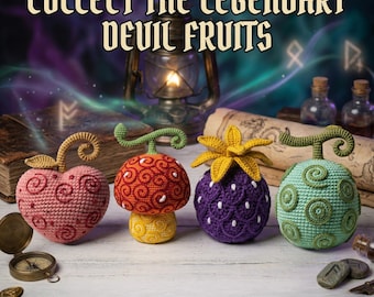 Handmade Akuma no Mi Plush Toy | Cute Anime Crochet Gift Idea | Unique Handmade Gift | Manga Decor | Devil Fruit Crochet Plush  L46D