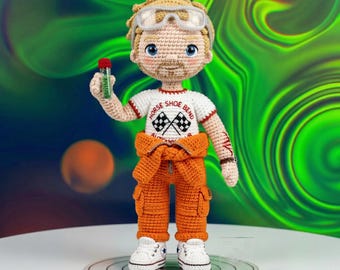 Sci-Fi Book Character Plush | Project Hail Mary Ryland Grace Plush | Handmade Crochet Amigurumi |  Space Nerd Gift | Sci-Fi Fan Toy | L48D