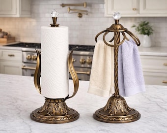 Vintage Style Countertop Towel Holder, Antique Bronze Finish