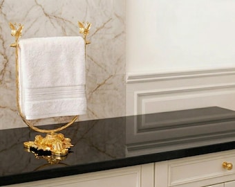Gold Hand Towel Holder for Bathroom Decor