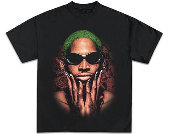 Dennis Rodman Exclusive Graphic T-Shirt, Comfort Colors Dennis Rodman Shirt, Big Face Basketball shirt
