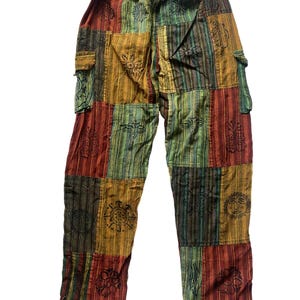 Unisex patchwork yogabroek met opbergvak