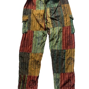 Unisex patchwork yoga trouser with box pocket