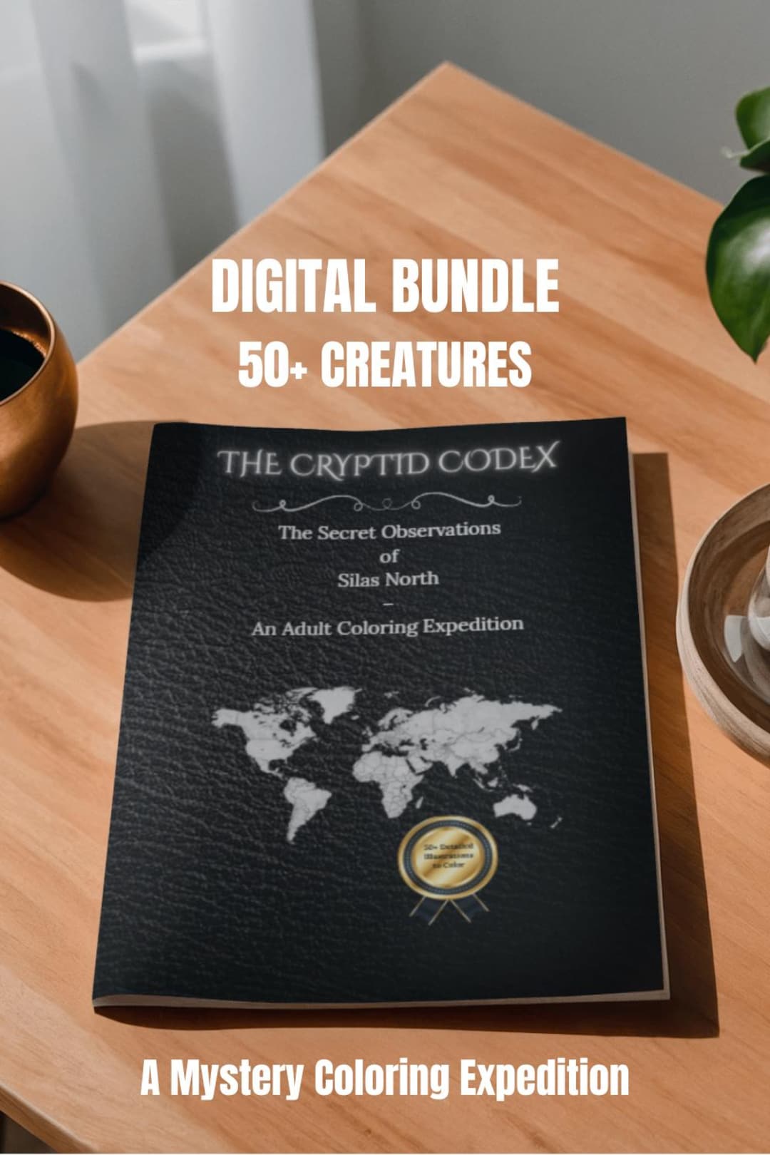 Cryptid Codex Coloring Book | Dark Fantasy Bestiary | 50 Creatures ...