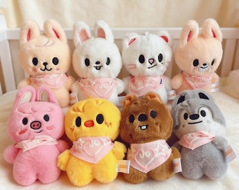 SKZOO Plyschnyckelring Stray Kids-inspirerad Kpop Bean Doll Bag-berlock för STAY-fans