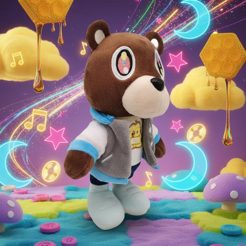 Kanye Dropout Bear Gosedjur – Examensalbuminspirerad Gosedjur, Musikminnen bild 2