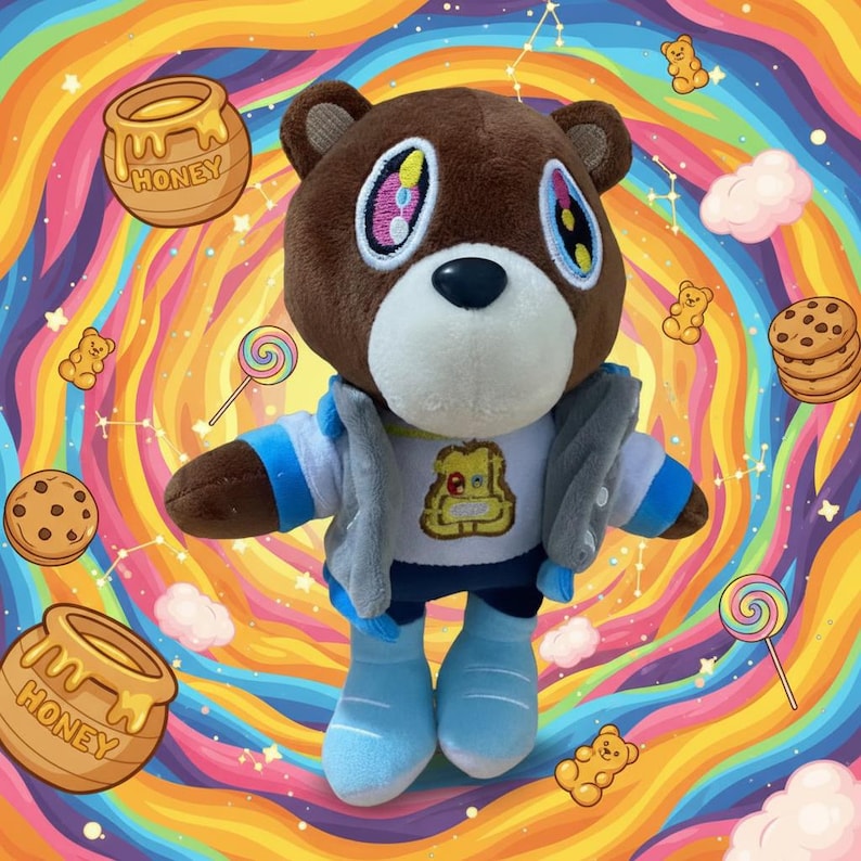 Kanye Dropout Bear Gosedjur – Examensalbuminspirerad Gosedjur, Musikminnen 1pcs
