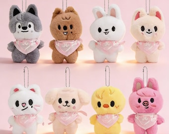 SKZOO Plyschnyckelring Stray Kids-inspirerad Kpop Bean Doll Bag-berlock för STAY-fans