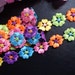 Floral Lace trim embroidery 1 inch wide multicolor selling by the yard