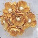 1.5" Gold Silk Flowers with Pearl 18 flowers
