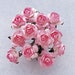 1/2" Pink Small Rose Craft Paper Flowers 36 flowers