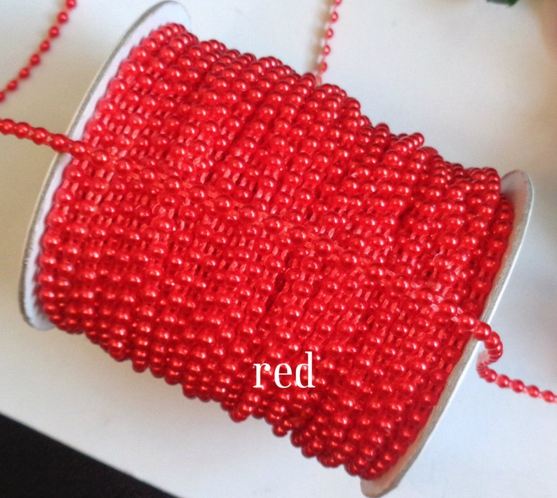 1//8 inch wide flat back pearl trim //price for 2 yard// select color//