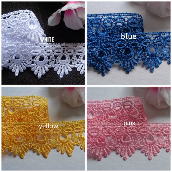 price for 1 yard 2 1//2 inch wide Gold color Venise Lace Trim