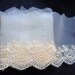 3 inch wide floral embroidery tulle lace maize color1 yard and 10 inch cut