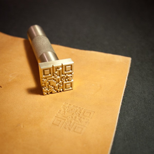 Custom Leather Stamp with hammering handle