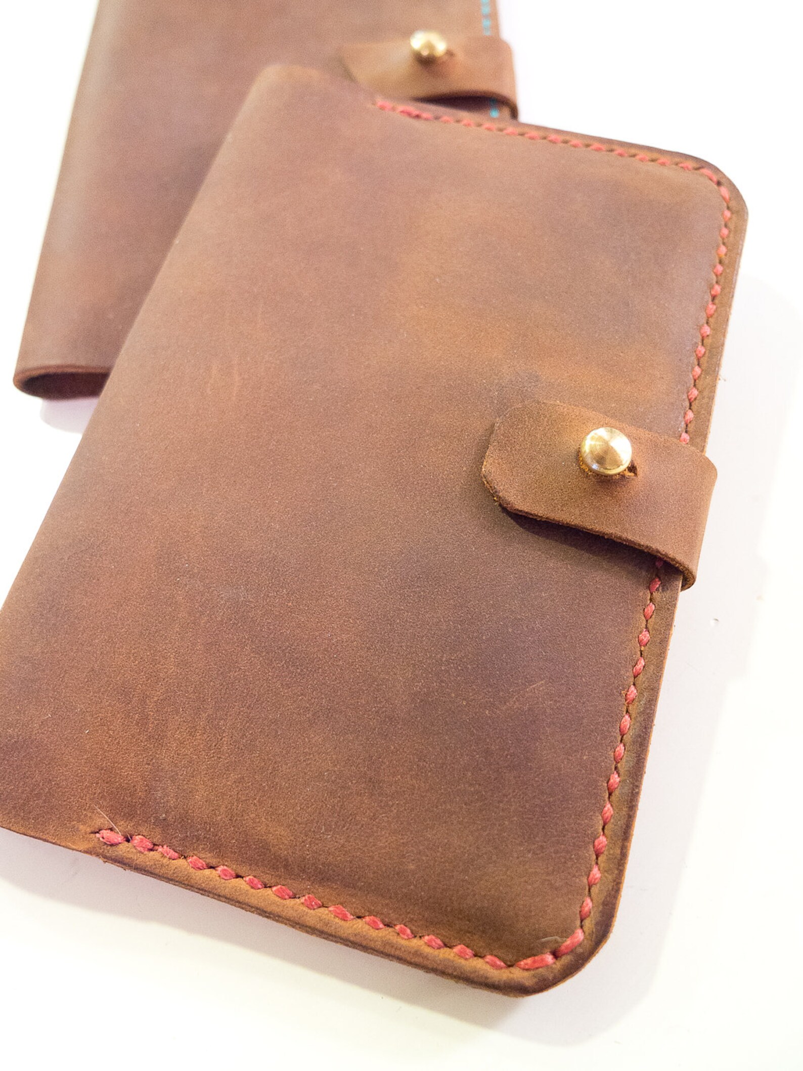 Leather Passport Wallet With Card Holder Hand Stitched. Etsy