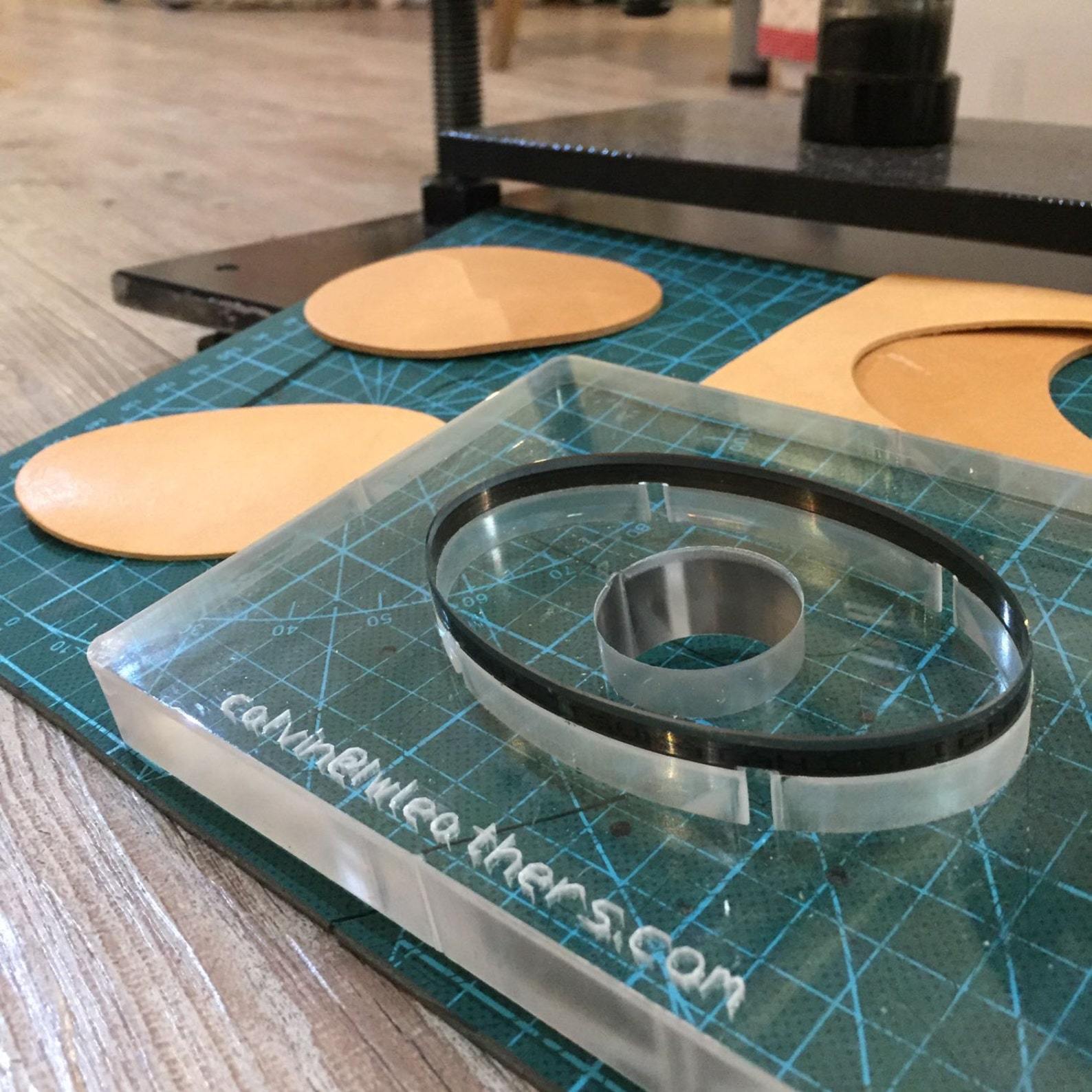 Leather Cutting Die With Acrylic Mount Leather Die Cut Die Etsy