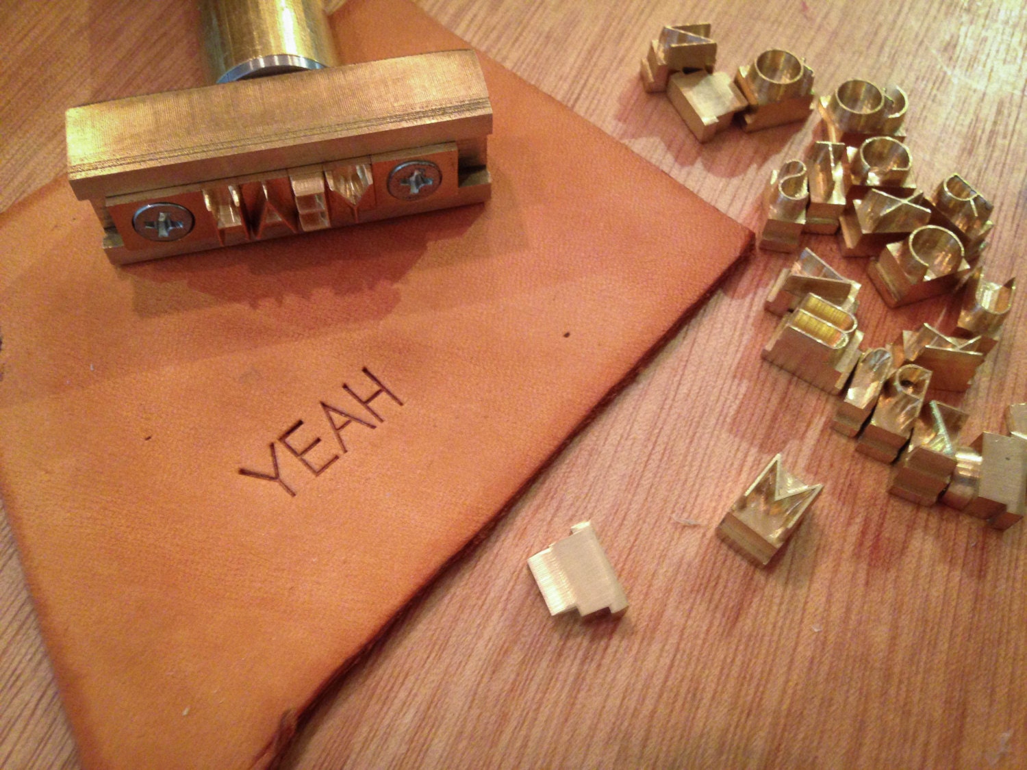 Alphabet Leather Stamps With Tslot Holder for Leather Etsy