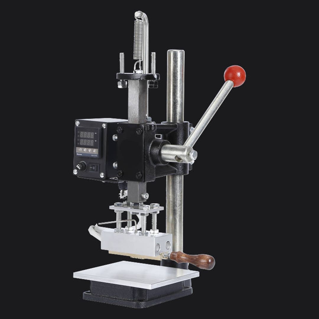 Heating Arbor Press for Leather Embossing and Gold Foiling With Digital