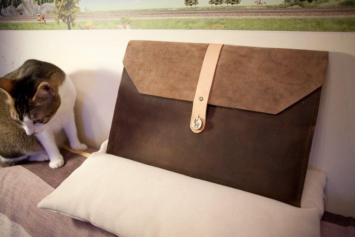Leather Laptop Case / Sleeve FREE Personalization and Etsy