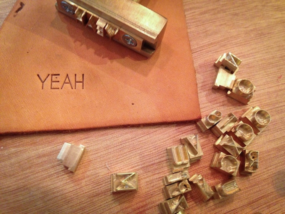 Leather 2024 letter stamps