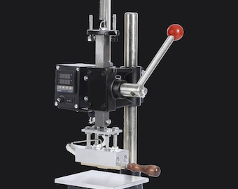Heating Arbor Press for Leather Embossing and Gold Foiling - with digital temperature control and sliding alphabet holder