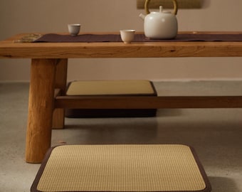 Meditation Cushion Floor Pillow Tatami Seat, Thick Square & Round Zafu Cushion
