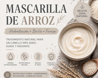 Mascarilla De Arroz para el Cabello | Hidratación, Brillo y Antifrizz | Receta Natural DIY | Tratamiento Capilar en Casa