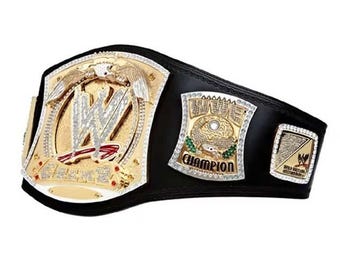 WWE Spinner Championship-riemreplica – titelriem wereldzwaargewicht worstelen met zwarte leren band