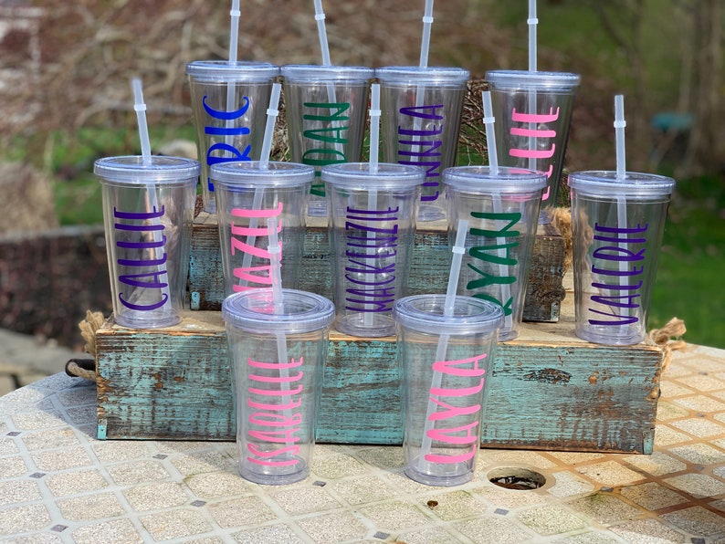 Customized Tumbler Cup with Straw Etsy
