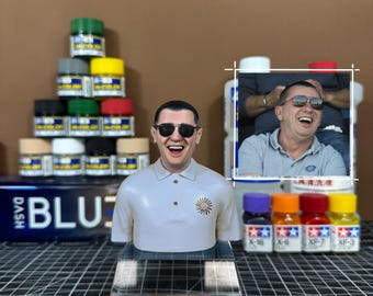 Custom Photo Bust Statues Personalized Portrait Keepsake, One-of-a Kind Gift for Your Family