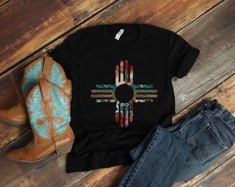 Western Zia Symbol Unisex T Shirt / / New Mexico Shirt / / Western Shirt