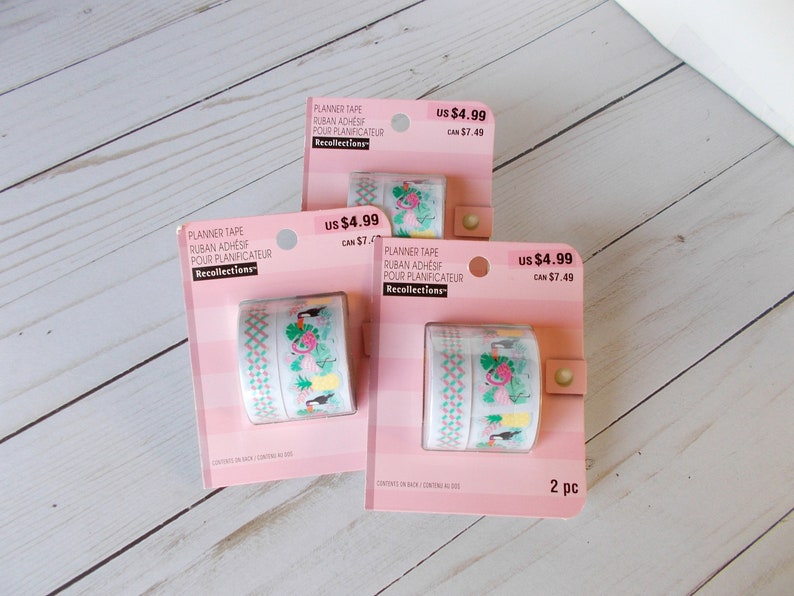 Flamingo Tape Tropical Craft Tape Toucan Washi Tape Scrapbook Supply Planner Supplies