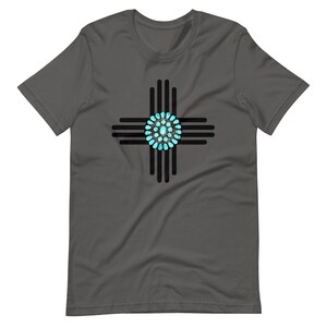 Turquoise Gem Zia Symbol Unisex T Shirt // Zia Symbol Shirt // New Mexico Shirt image 3