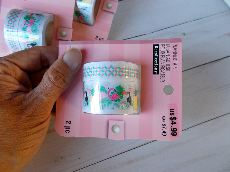 Flamingo Tape Tropical Craft Tape Toucan Washi Tape Scrapbook Supply Planner Supplies