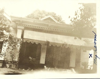 My Room Antique Photo Show The Folks At Home Where You Live In House Tilted Horizon Sliding Downhill Earthquake Damage Sepia Photograph