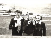 Face Painters School Spirit Teenage Girls Small Mini-Photo Vintage Snapshot