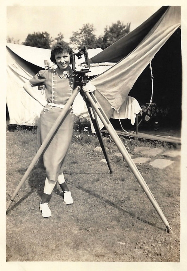 Vintage Snapshot As Far As She Can See Pretty Girl Etsy - image 0