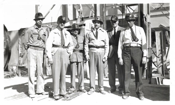 Hard at Work Men Wearing Hard Hats Vintage Original Photograph Construction  Workers Management Group Photo Military -  Canada