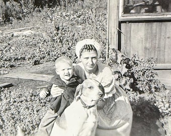 A Dog Named Blue Vintage Photo Family Pet Portrait