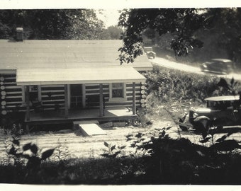 Antique Photo Looks Like A Place To Make Moonshine Log Cabin In The Woods Prohibition Vintage Cars