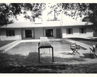 The Deserted Swimming Pool Abstract Black & White Photography Architecture Diving Board Still Life Vintage Snapshot