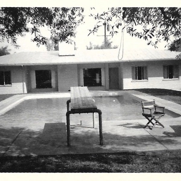 The Deserted Swimming Pool Abstract Black & White Photography Architecture Diving Board Still Life Vintage Snapshot