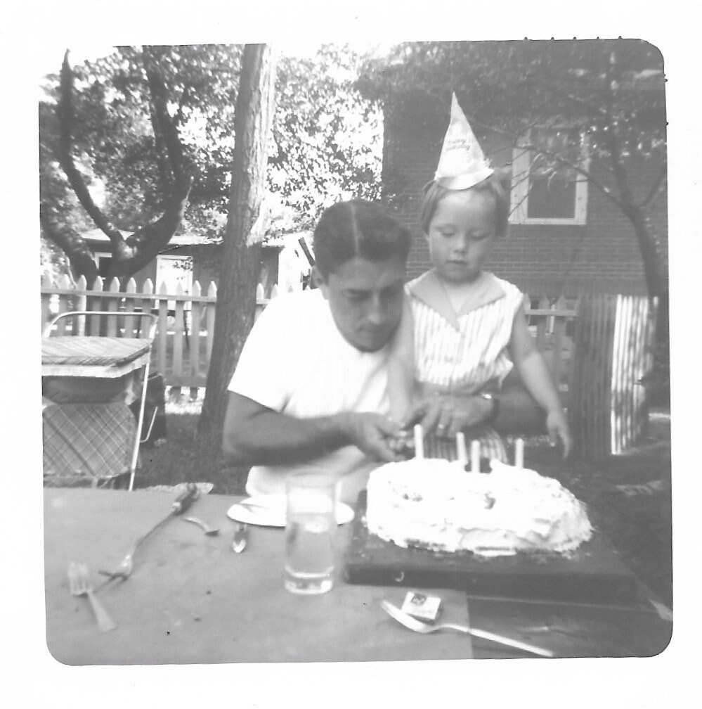 Skeptical Little Girl Watches Daddy Cut the Birthday Cake Etsy