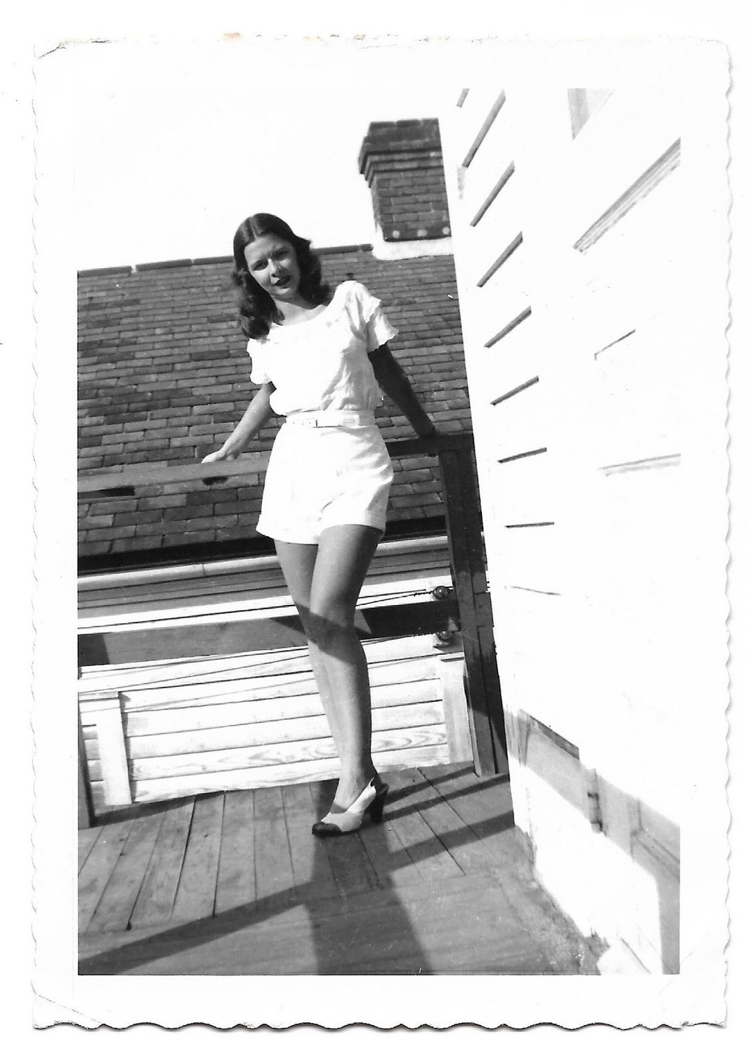 Leggy Woman Wearing 1950s Romper Vintage Photo Pin-up Girl - Etsy