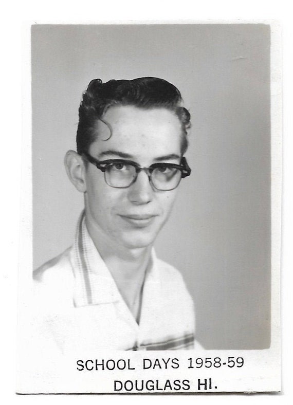 Teen Boy Pompadour Hairstyle 1958 Class Photo Serious - Etsy UK Teen Boy Pompadour Hairstyle 1958 Class Photo Serious - Etsy UK